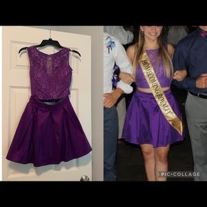 Purple Two Piece Dress